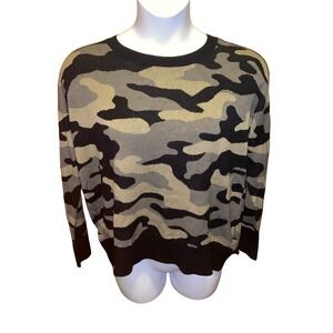 Isaac Mizrahi New York Camo Knit Tank Top Sweater Womens XL Stretch